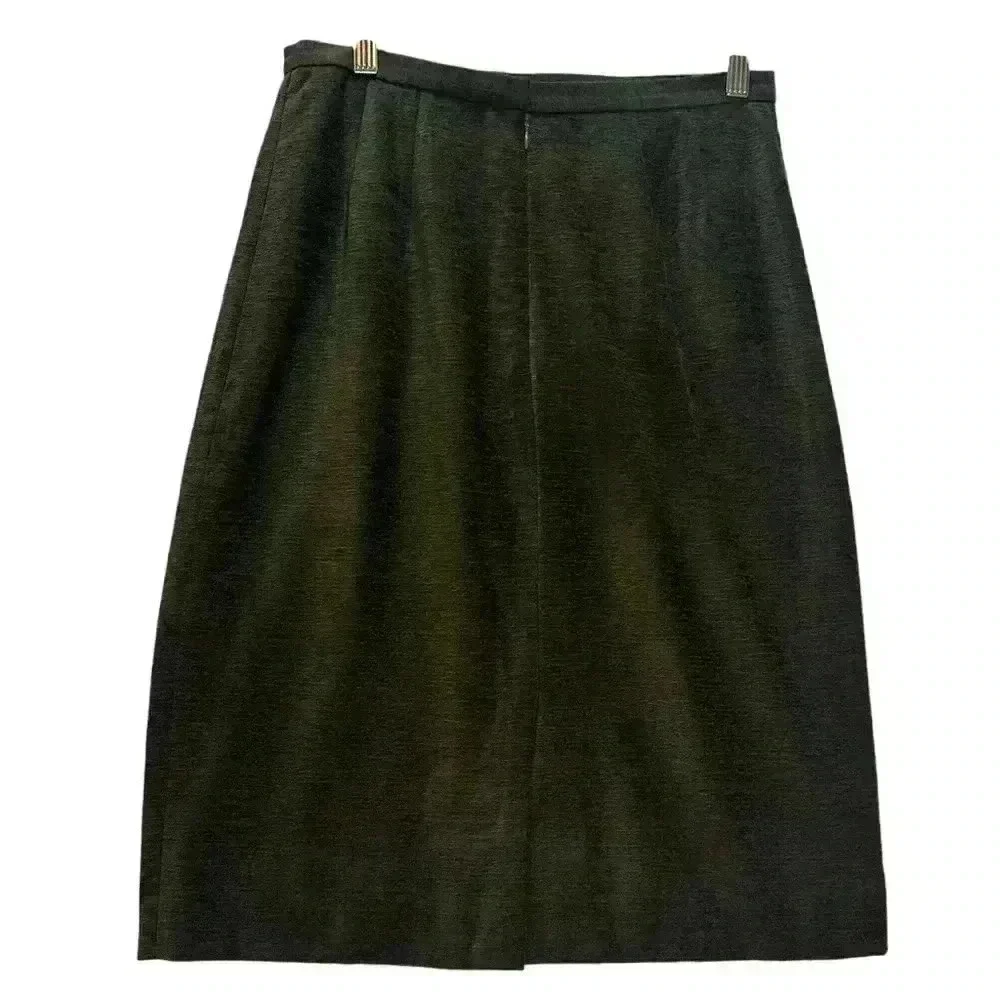 Kasper & Co ASL Vintage Green Viscose Blazer Jacket And Skirt Set Women’s Size 8